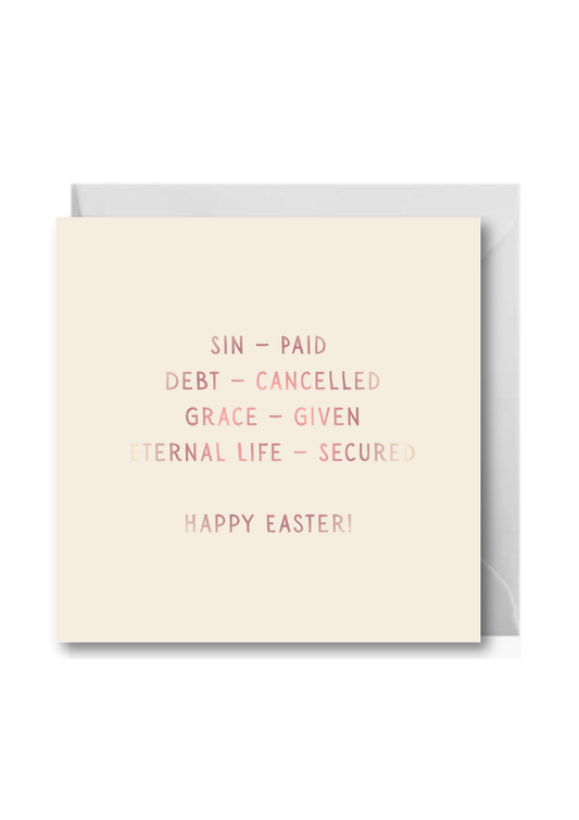 Debt cancelled – Christian Easter Greeting Card
