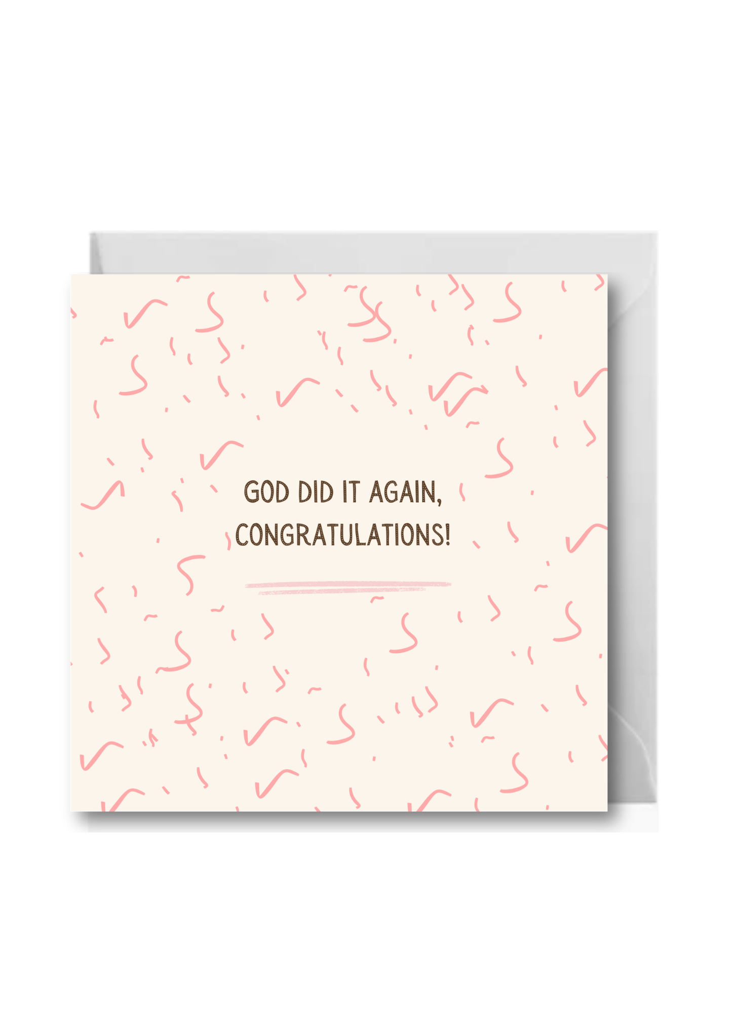 God Did It Again – Christian Congratulations Greeting Card